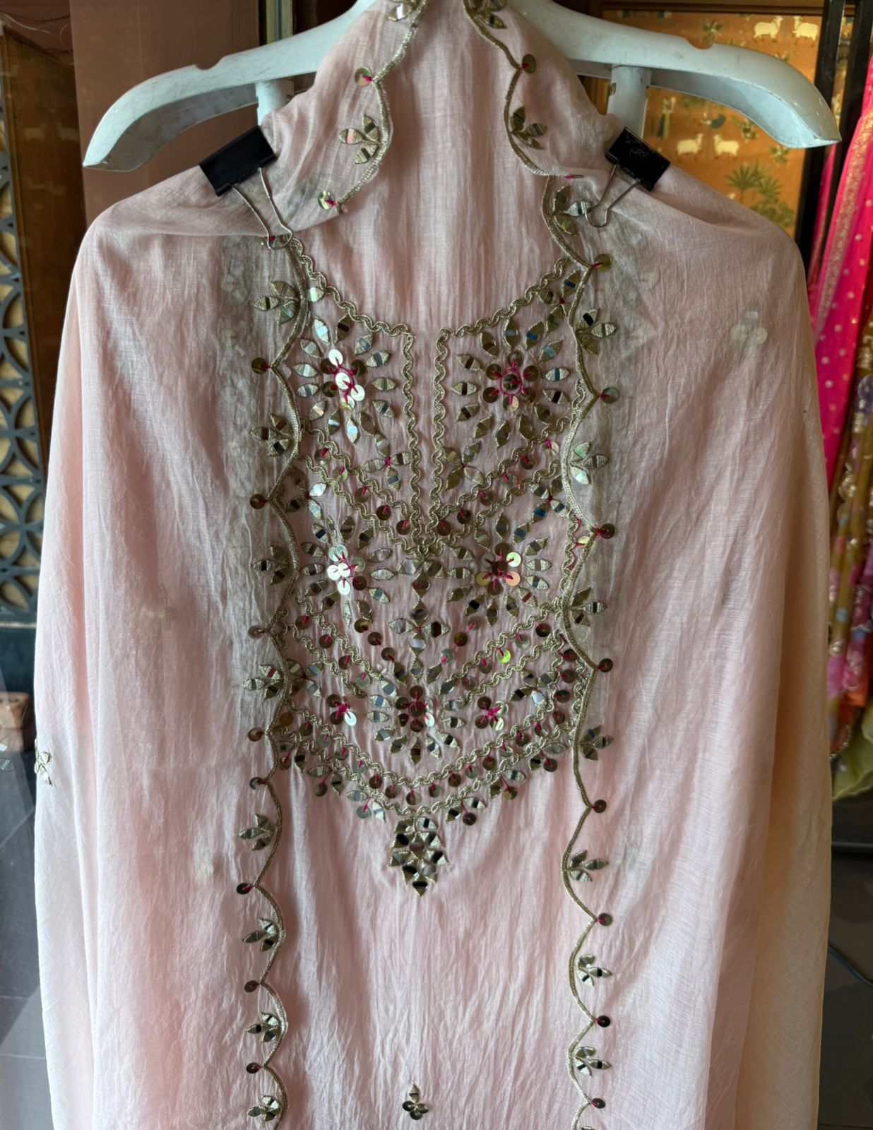 Premium Chanderi Mul chanderi unstitched suit