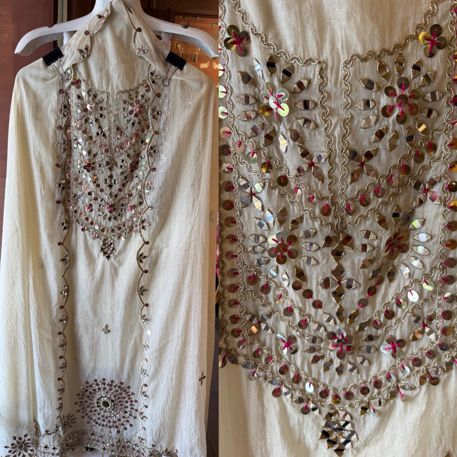 Premium Chanderi Mul chanderi unstitched suit