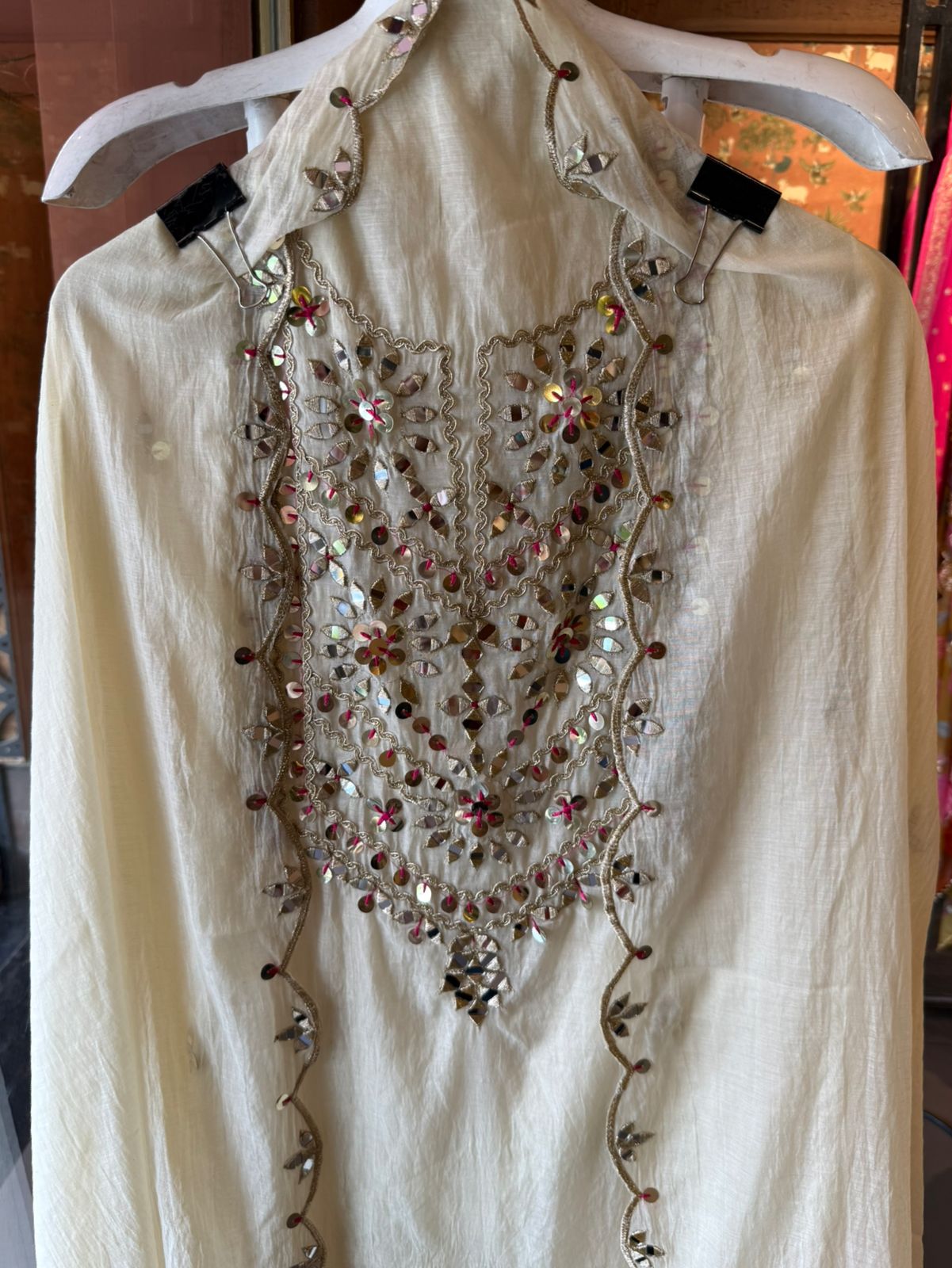 Premium Chanderi Mul chanderi unstitched suit