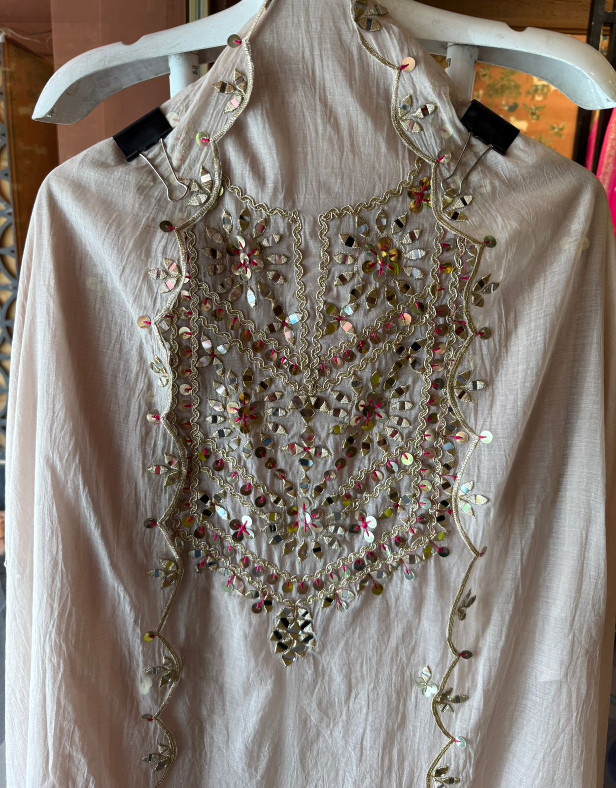 Premium Chanderi Mul chanderi unstitched suit