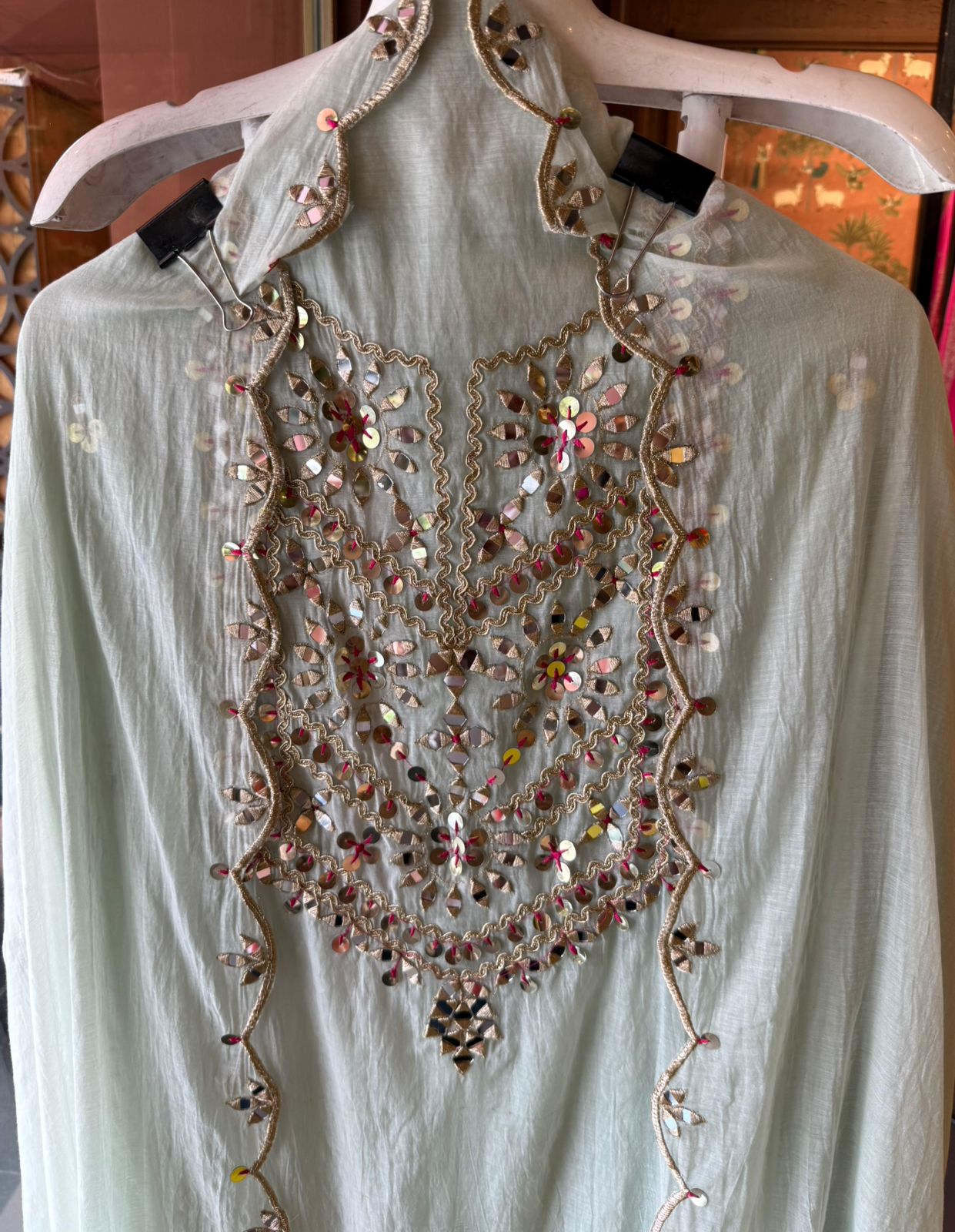 Premium Chanderi Mul chanderi unstitched suit