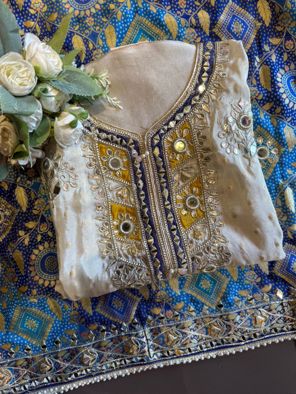 Ethnic Unstitched Suit set