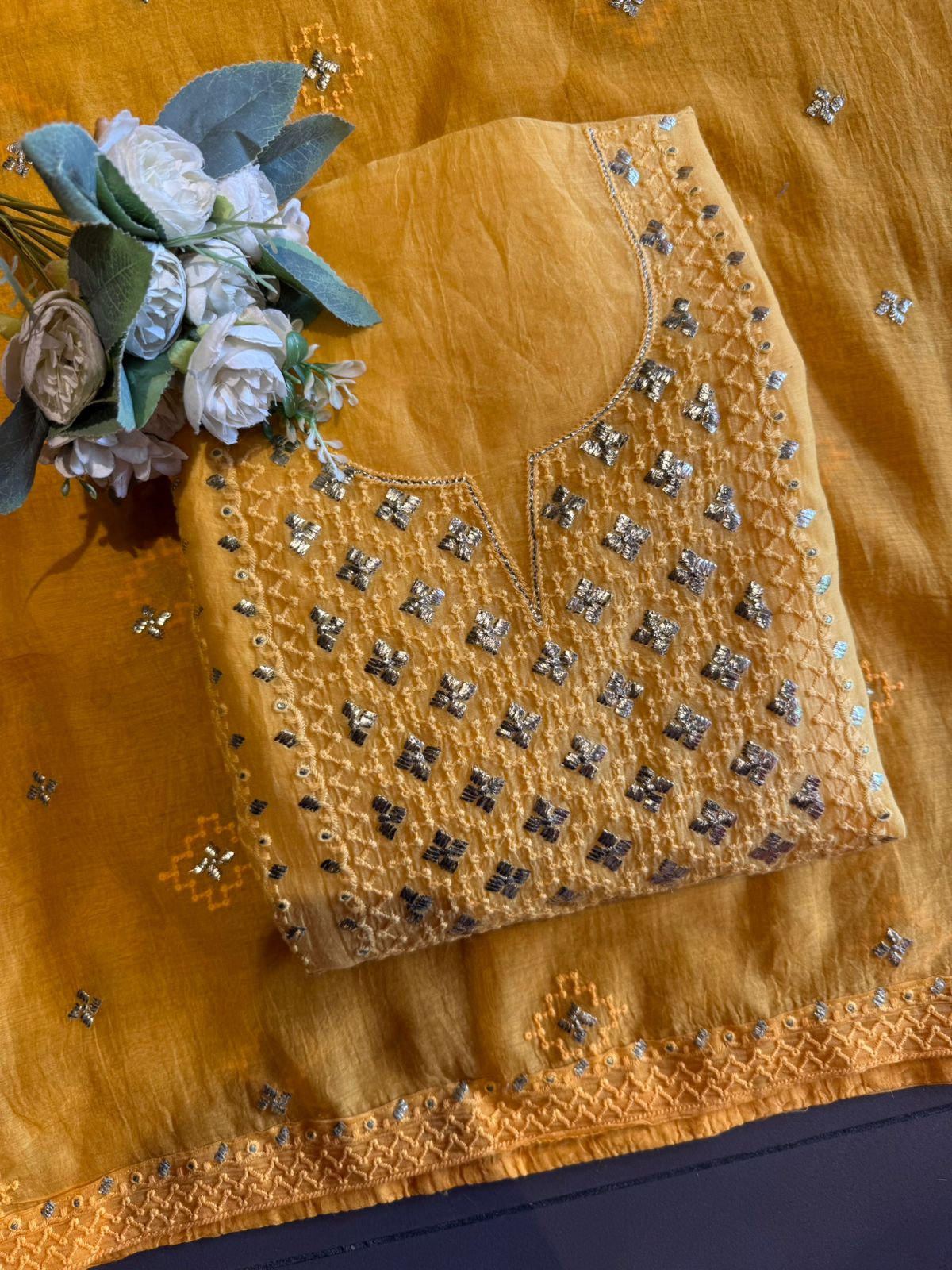 Chickenkaari tone on tone Embroidered Suit