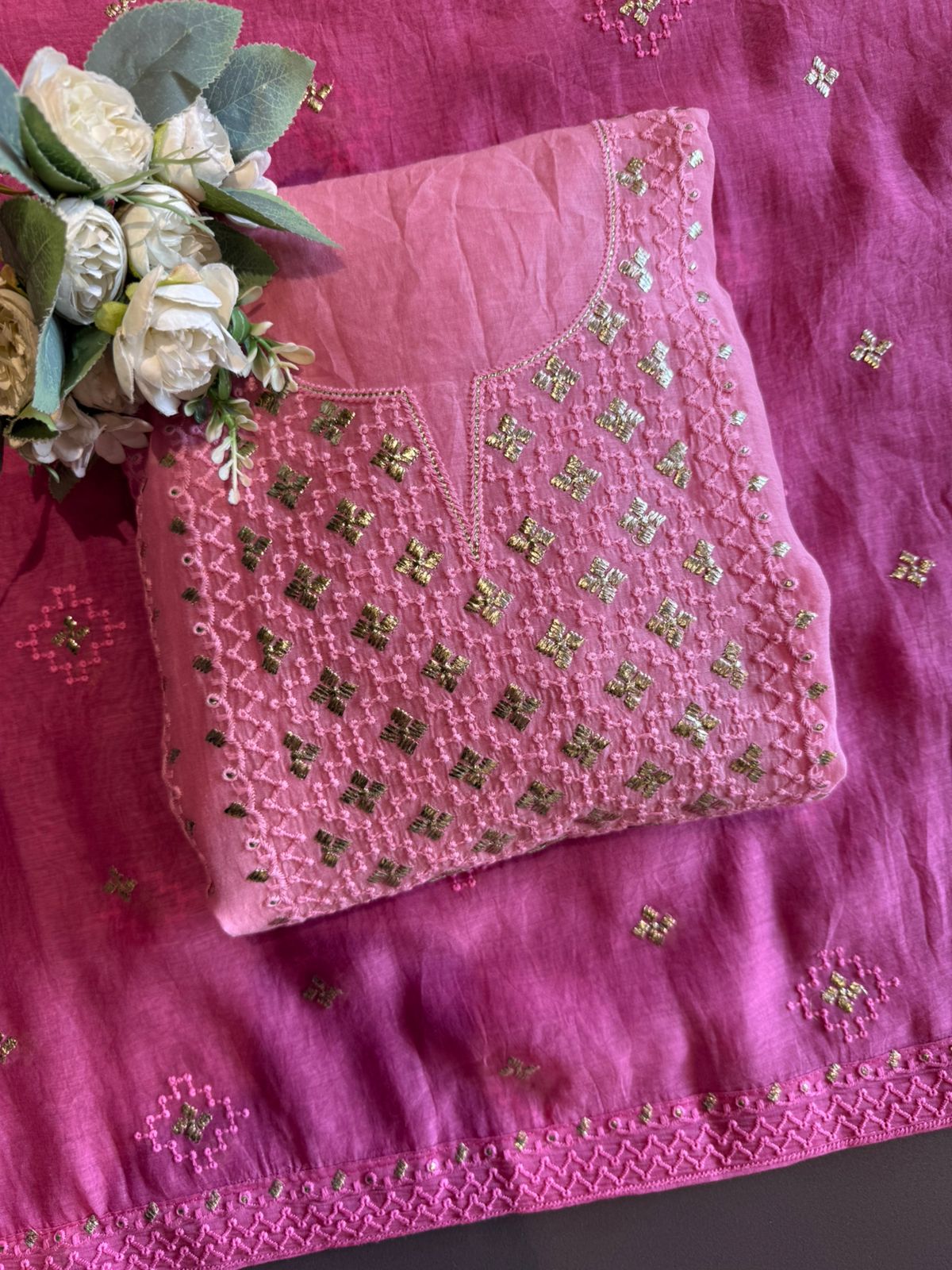 Chickenkaari tone on tone Embroidered Suit