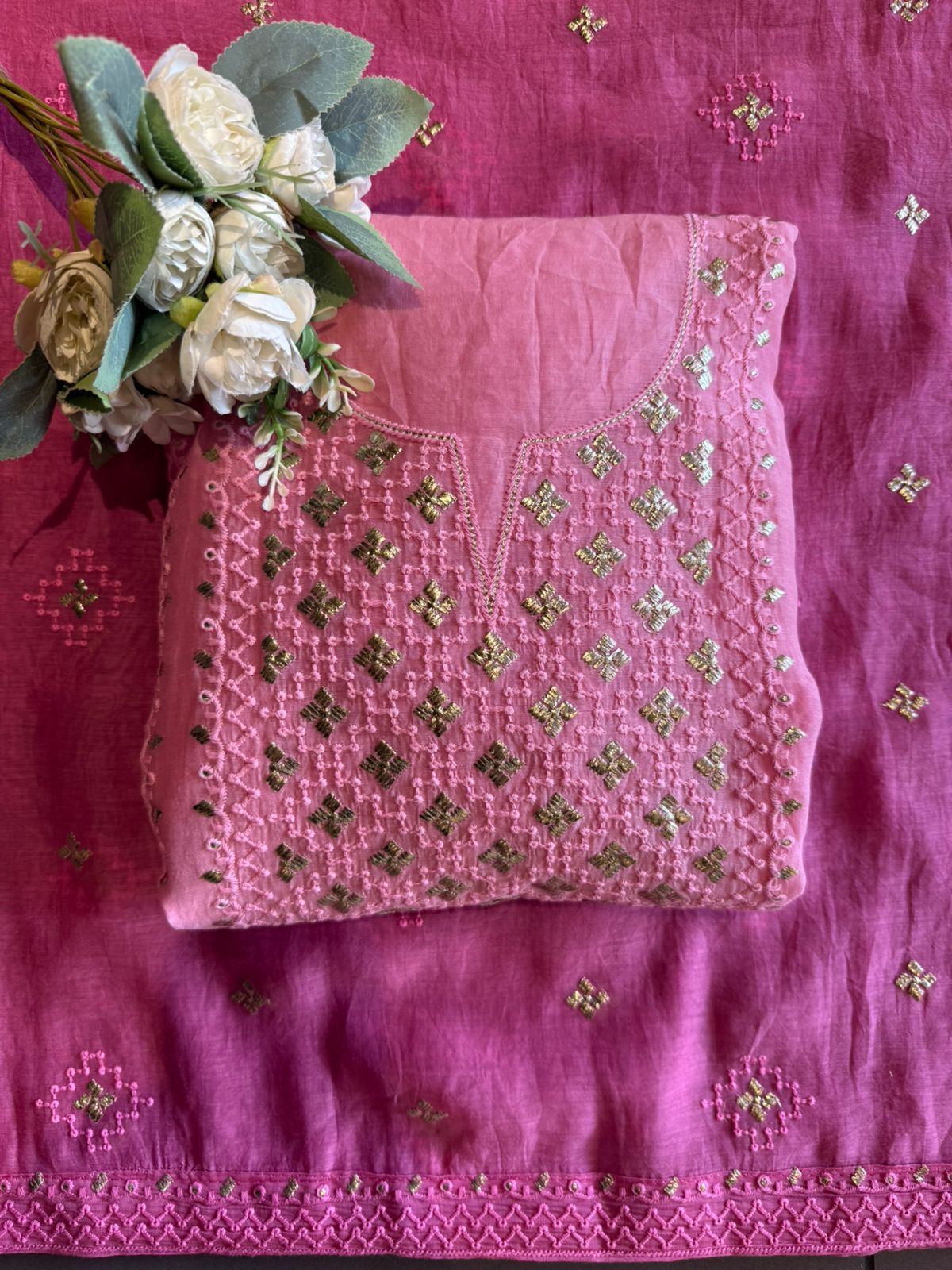 Chickenkaari tone on tone Embroidered Suit