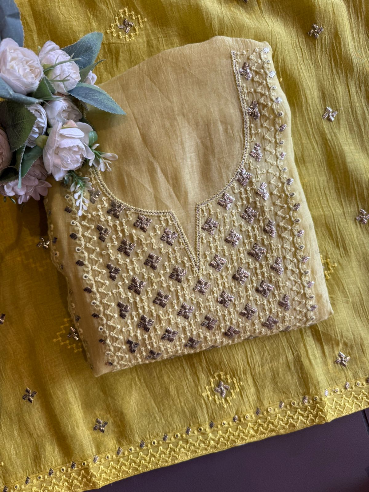 Chickenkaari tone on tone Embroidered Suit