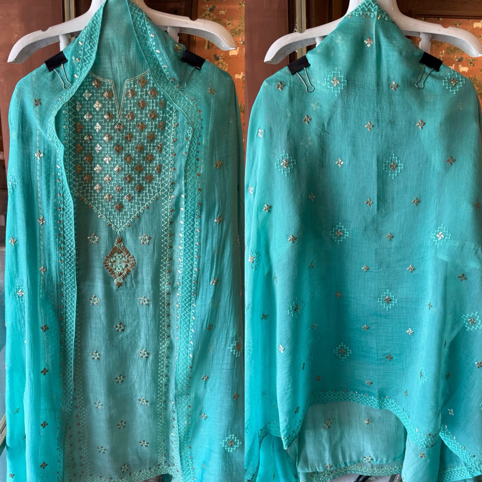 Chickenkaari tone on tone Embroidered Suit