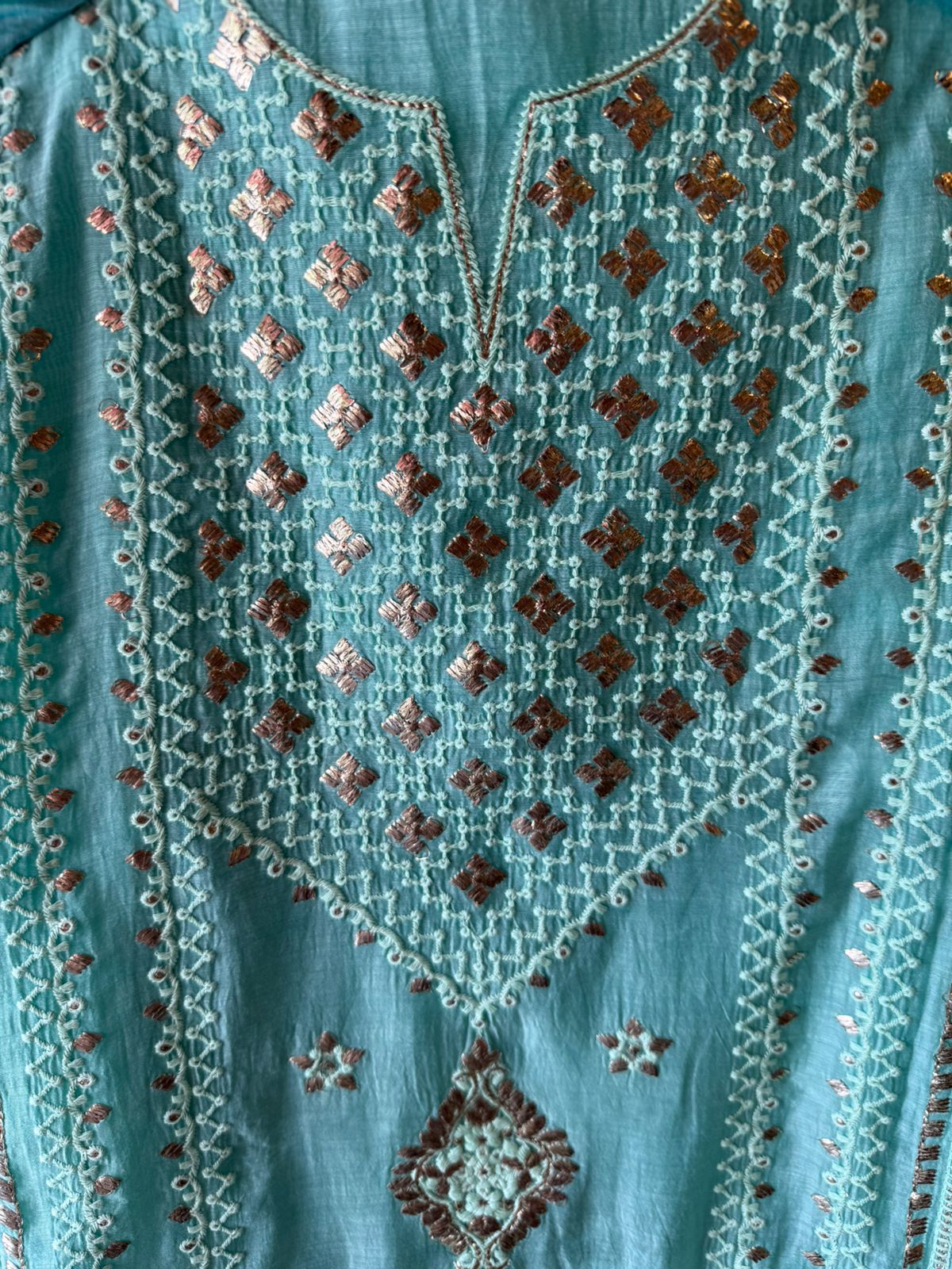 Chickenkaari tone on tone Embroidered Suit
