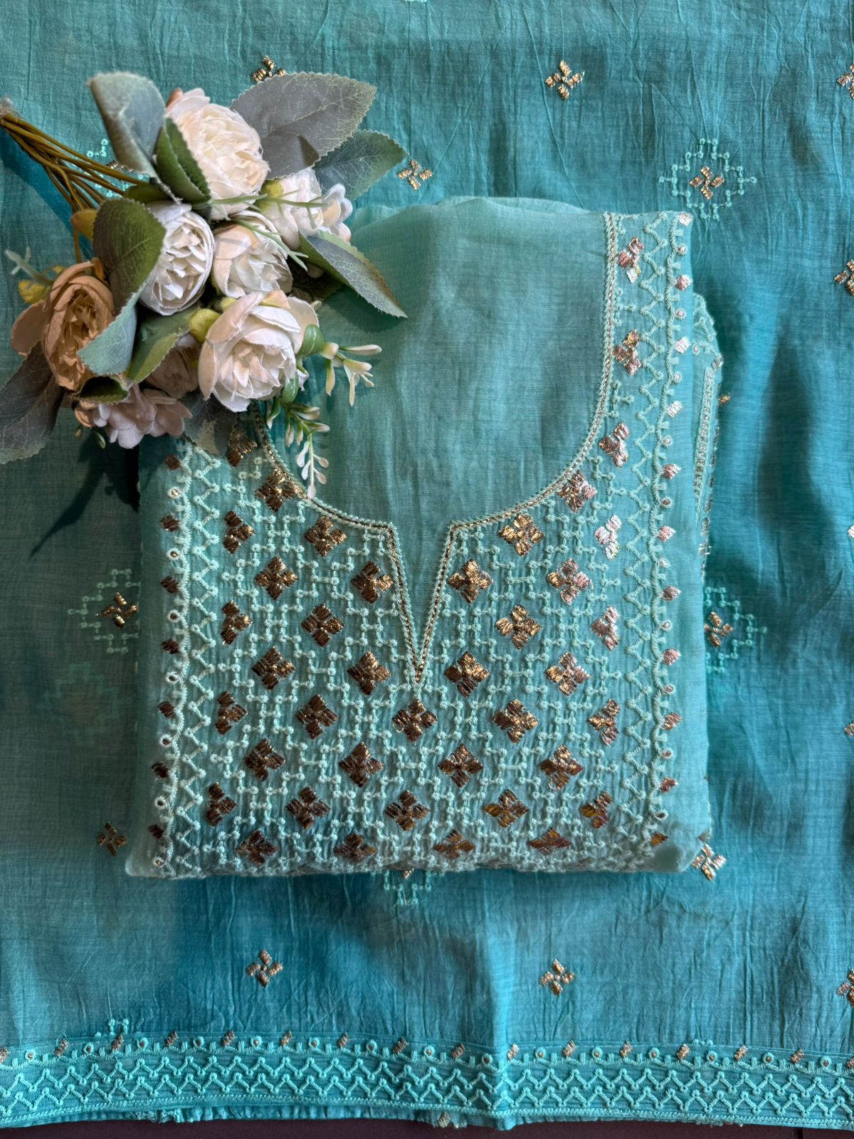 Chickenkaari tone on tone Embroidered Suit