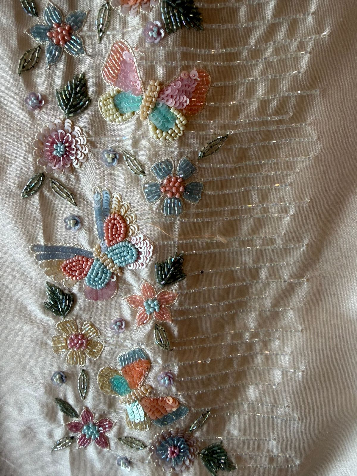 Premium Chanderi Soft white unstitched suit