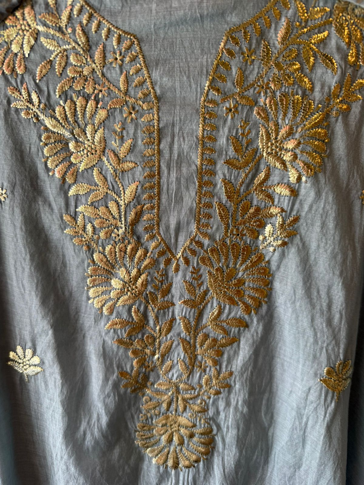 Mul cotton chanderi Unstitched Suits