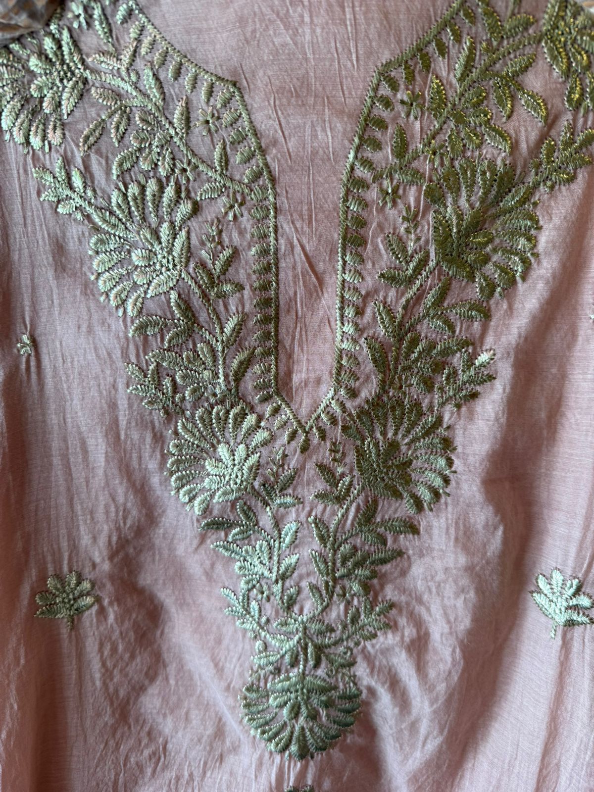 Mul cotton chanderi Unstitched Suits