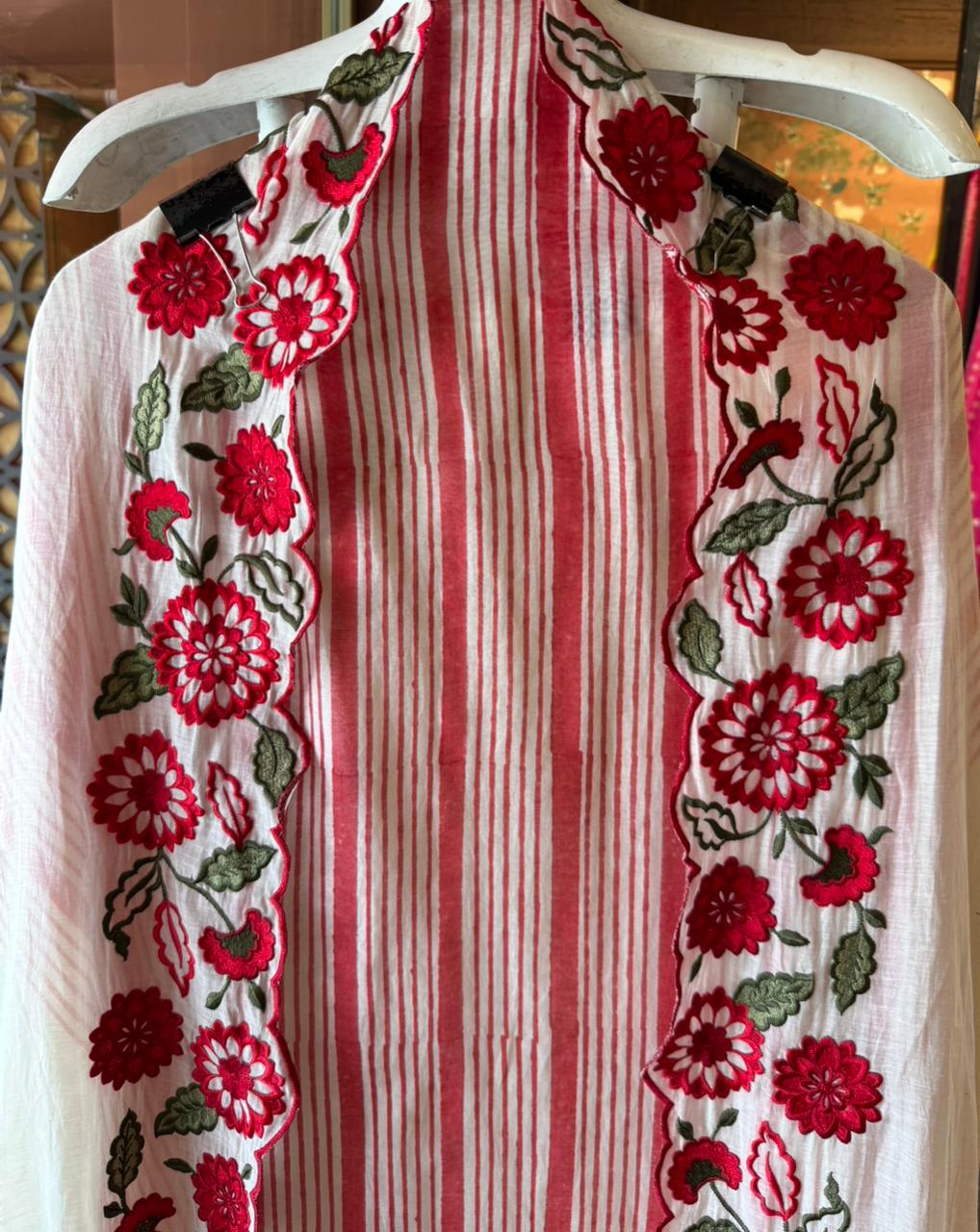 Floral Embroidered Suit