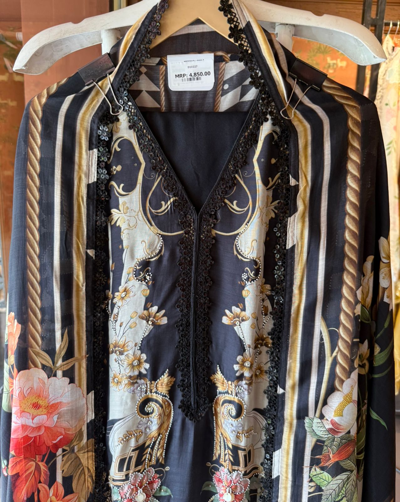 Black Printed Statement Pakistani digital printed Suit