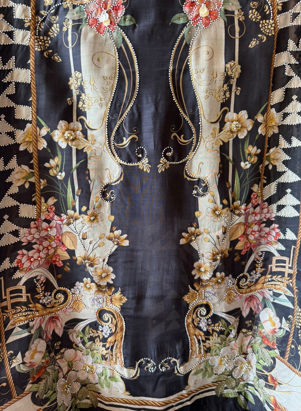 Black Printed Statement Pakistani digital printed Suit