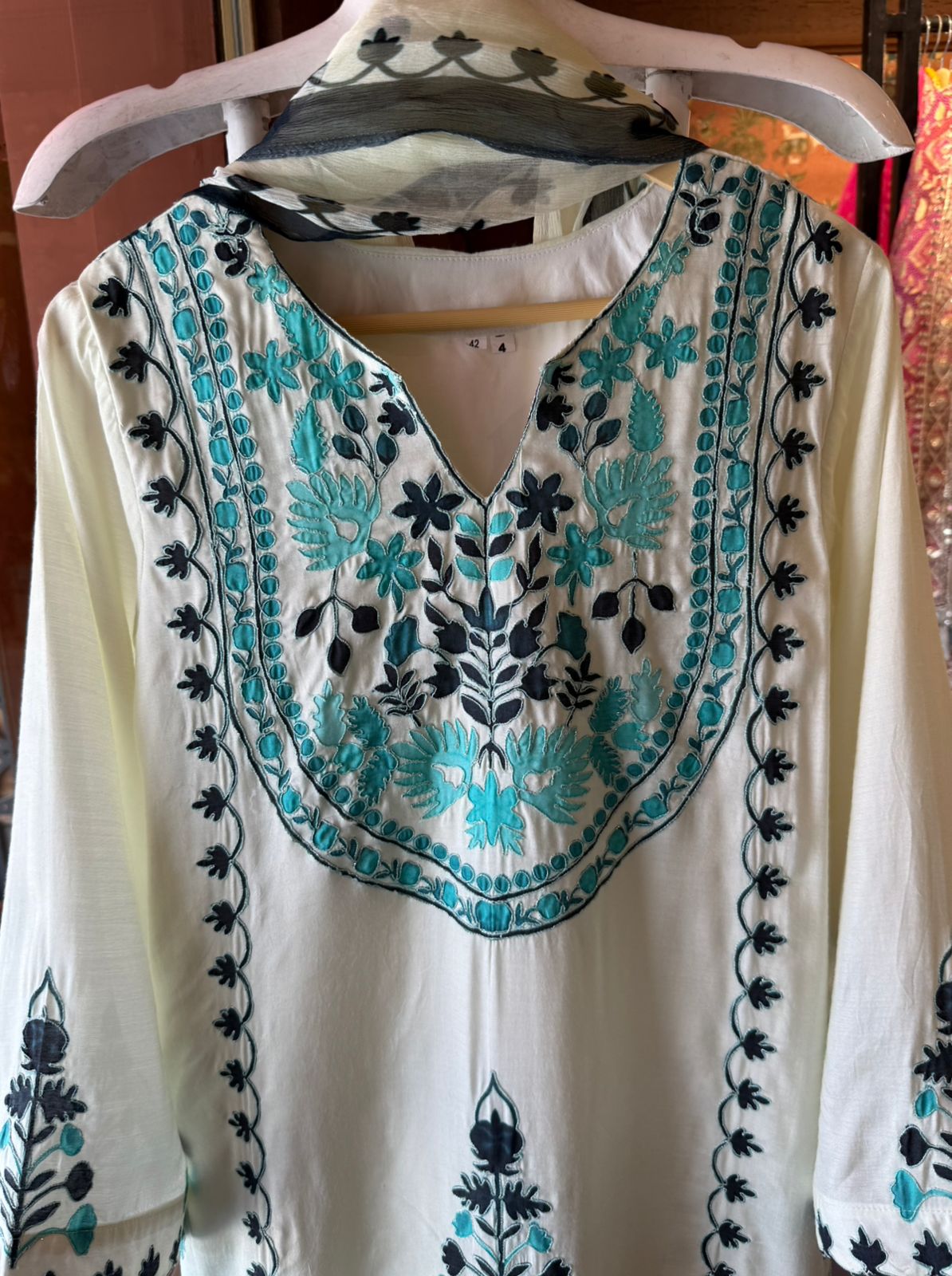 Pakistani inspired Embroidered Kurta set
