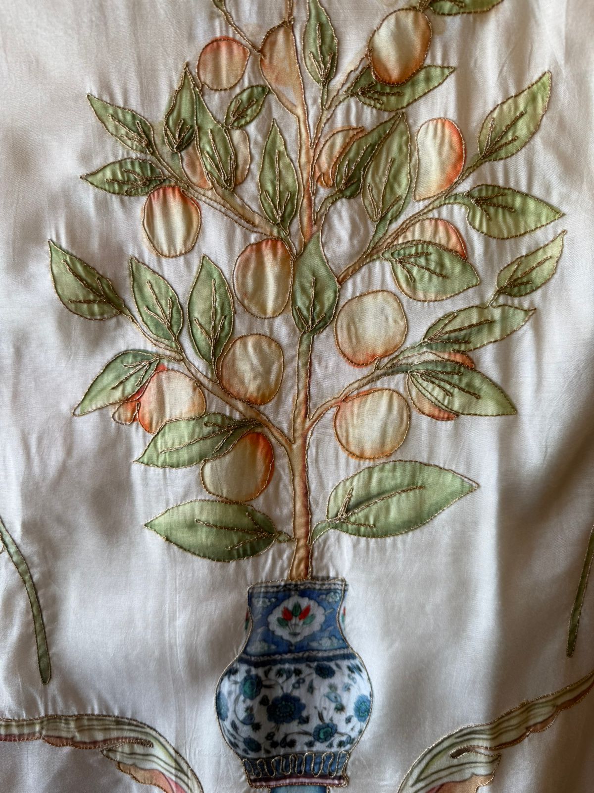 Ivory Botanical Embroidered Suit set