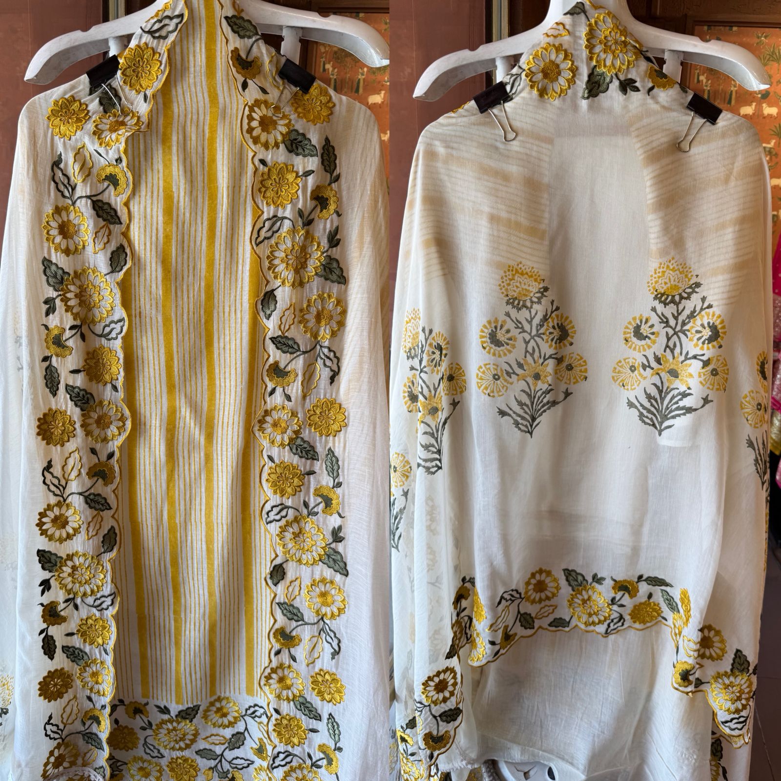 Floral Embroidered Suit