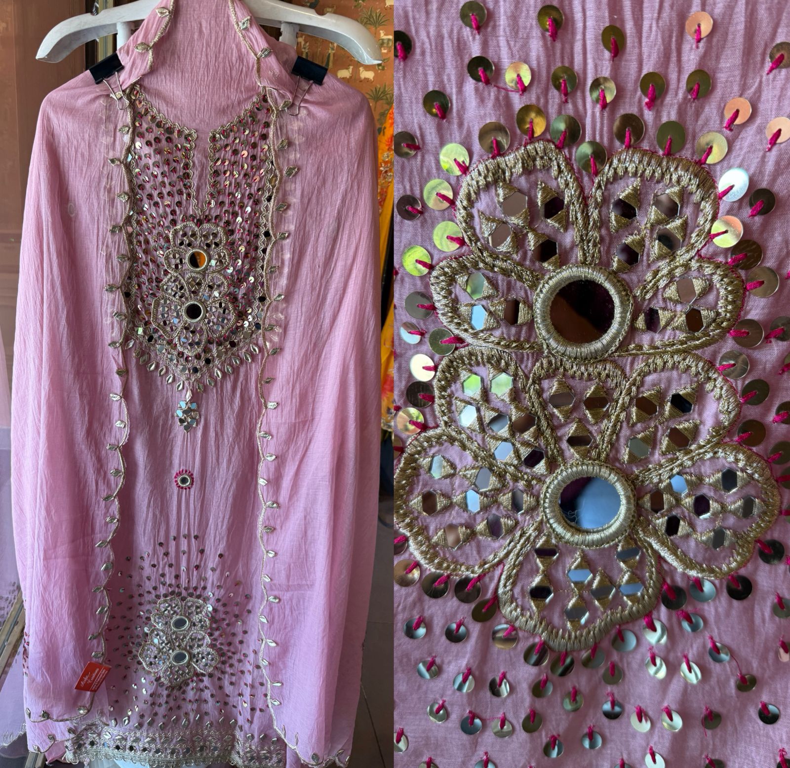 Heavily embellished traditional suit