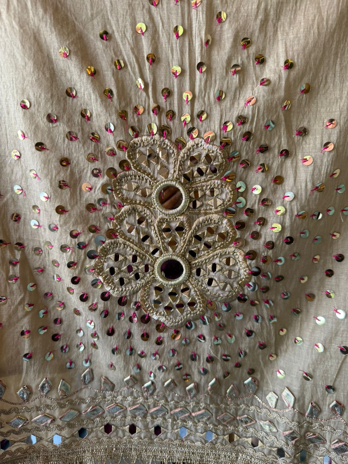 Heavily embellished traditional suit