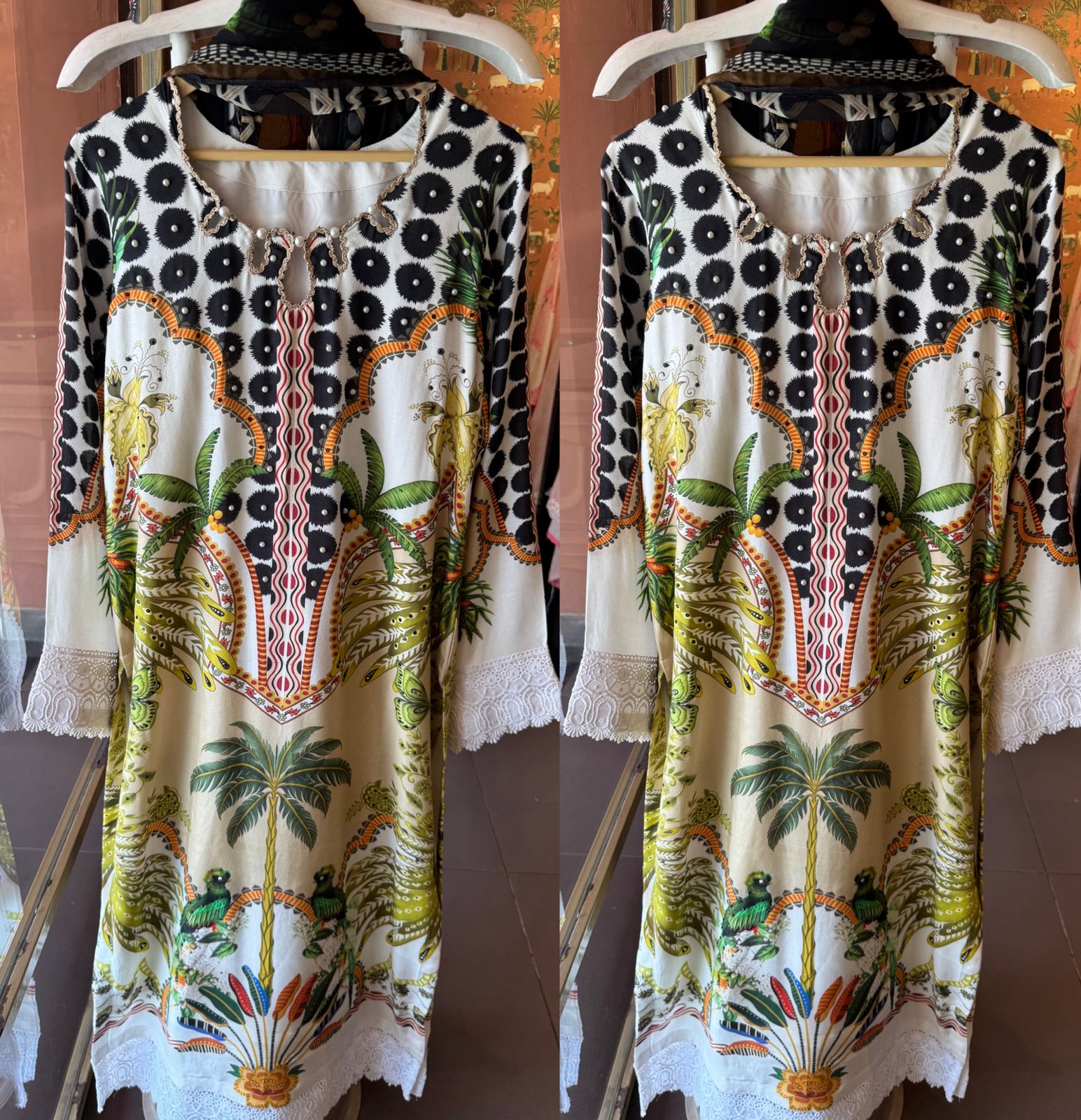 Tropical Printed Statement three piece Readymade set