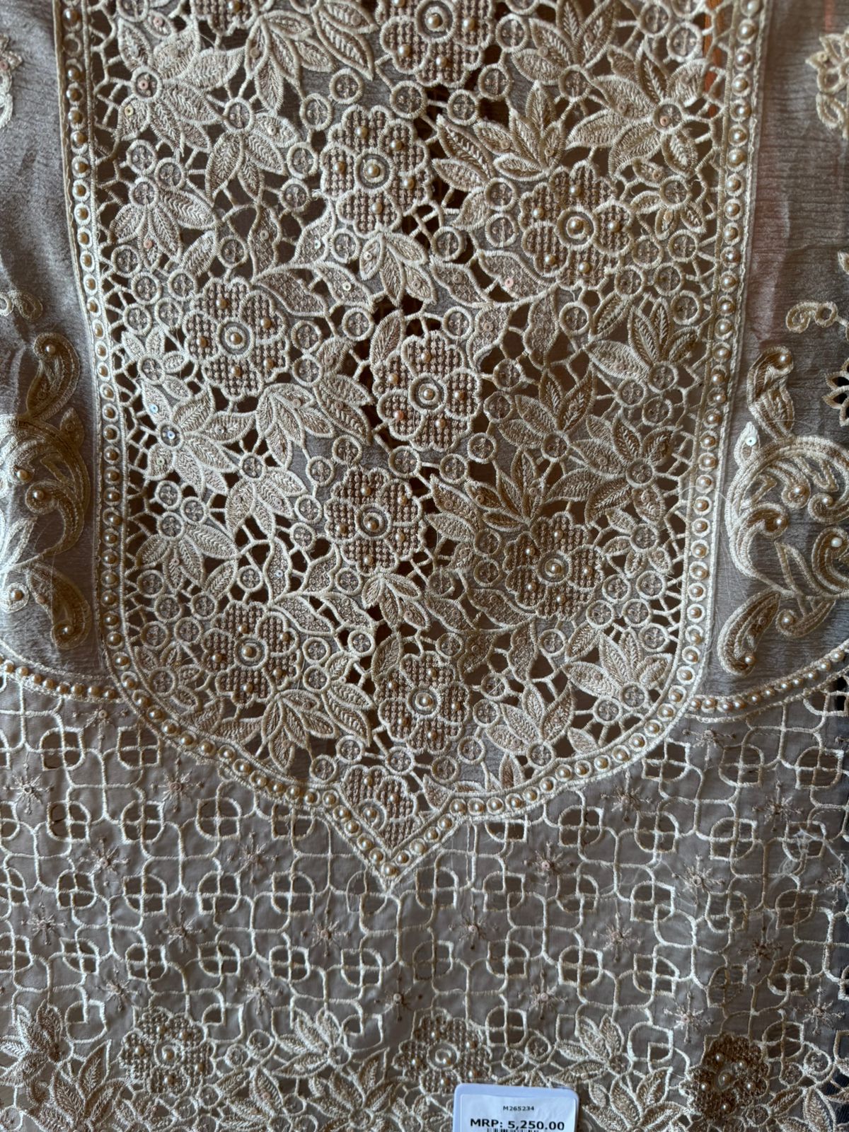 Embroidered Cutwork Statement Unstitched Suit Set