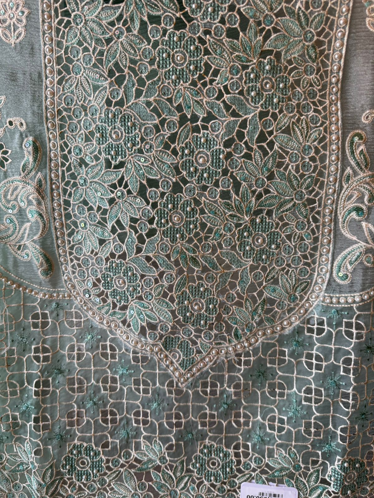 Embroidered Cutwork Statement Unstitched Suit Set