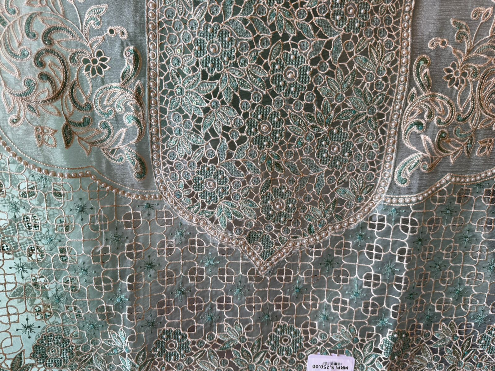 Embroidered Cutwork Statement Unstitched Suit Set