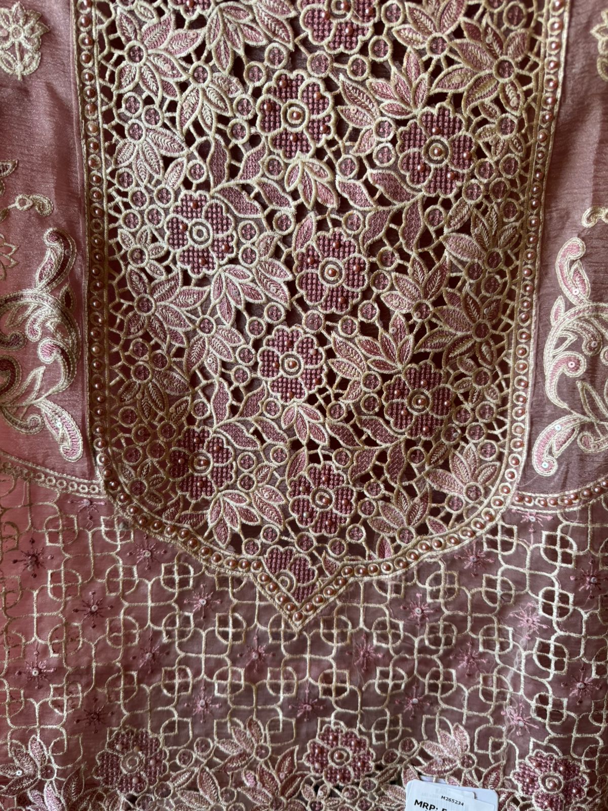 Embroidered Cutwork Statement Unstitched Suit Set