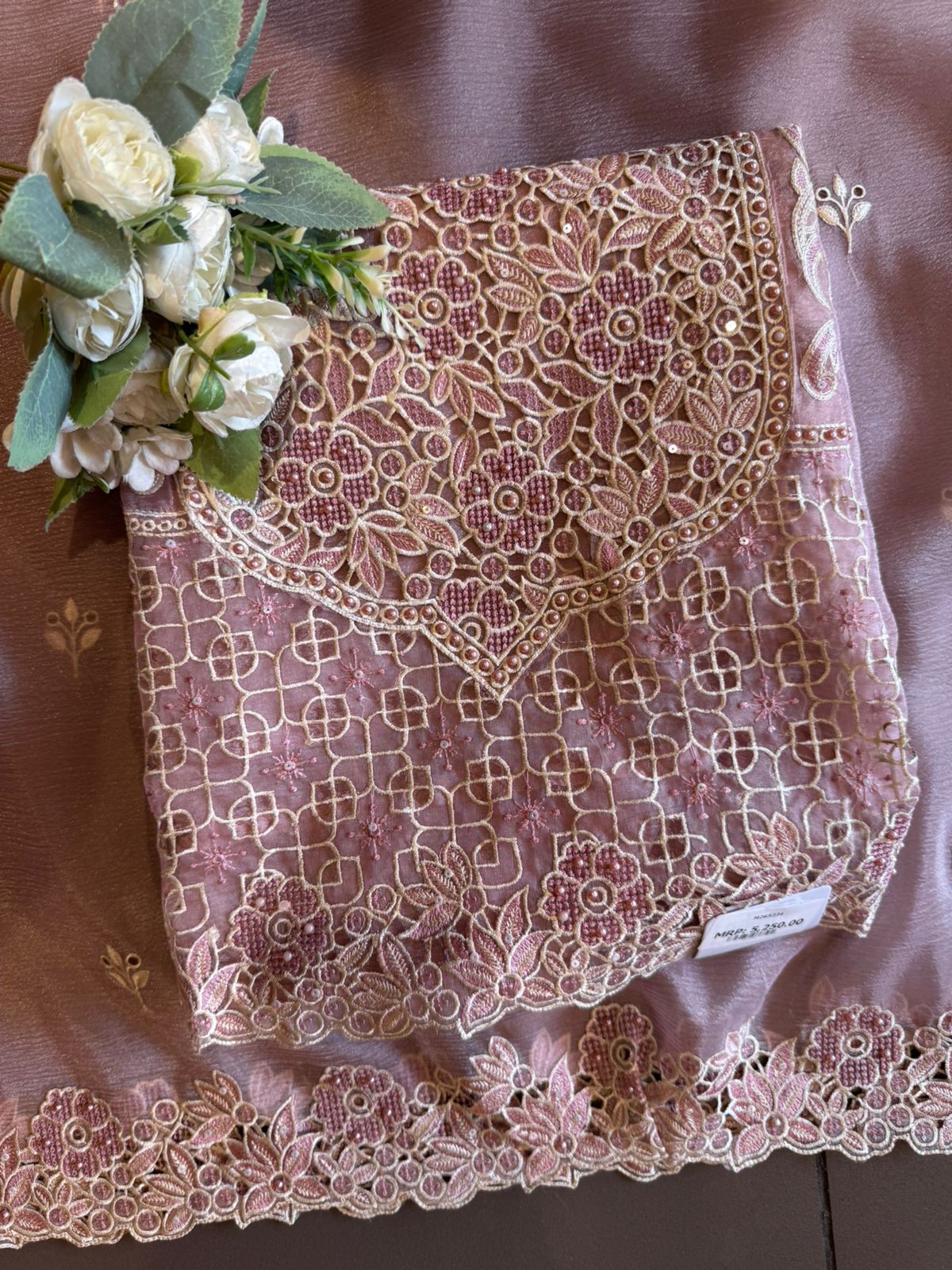Embroidered Cutwork Statement Unstitched Suit Set