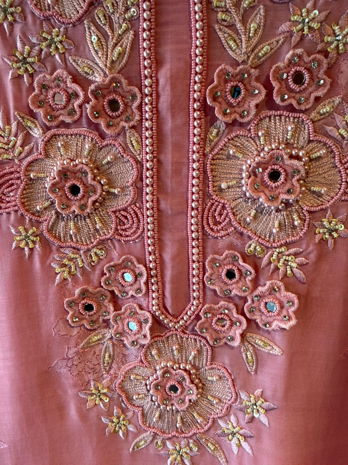Floral Embroidered Suit Set For Summers