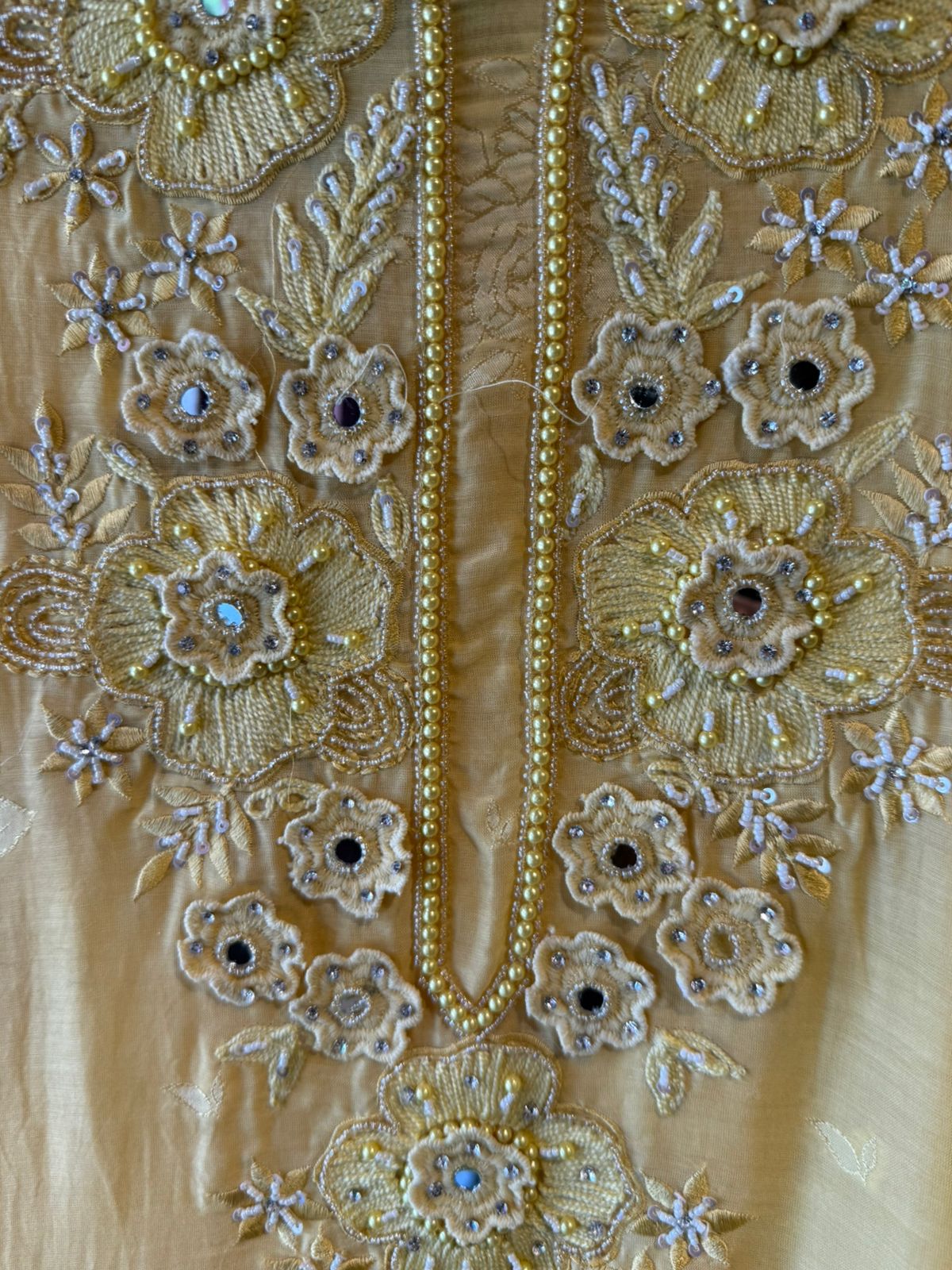 Floral Embroidered Suit Set For Summers