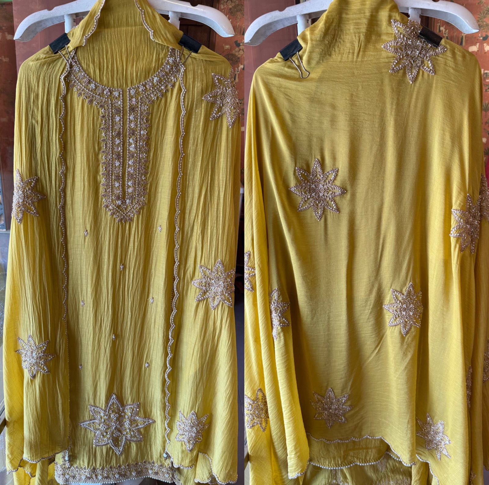 Lightweight crinkled Mul cotton Suit
