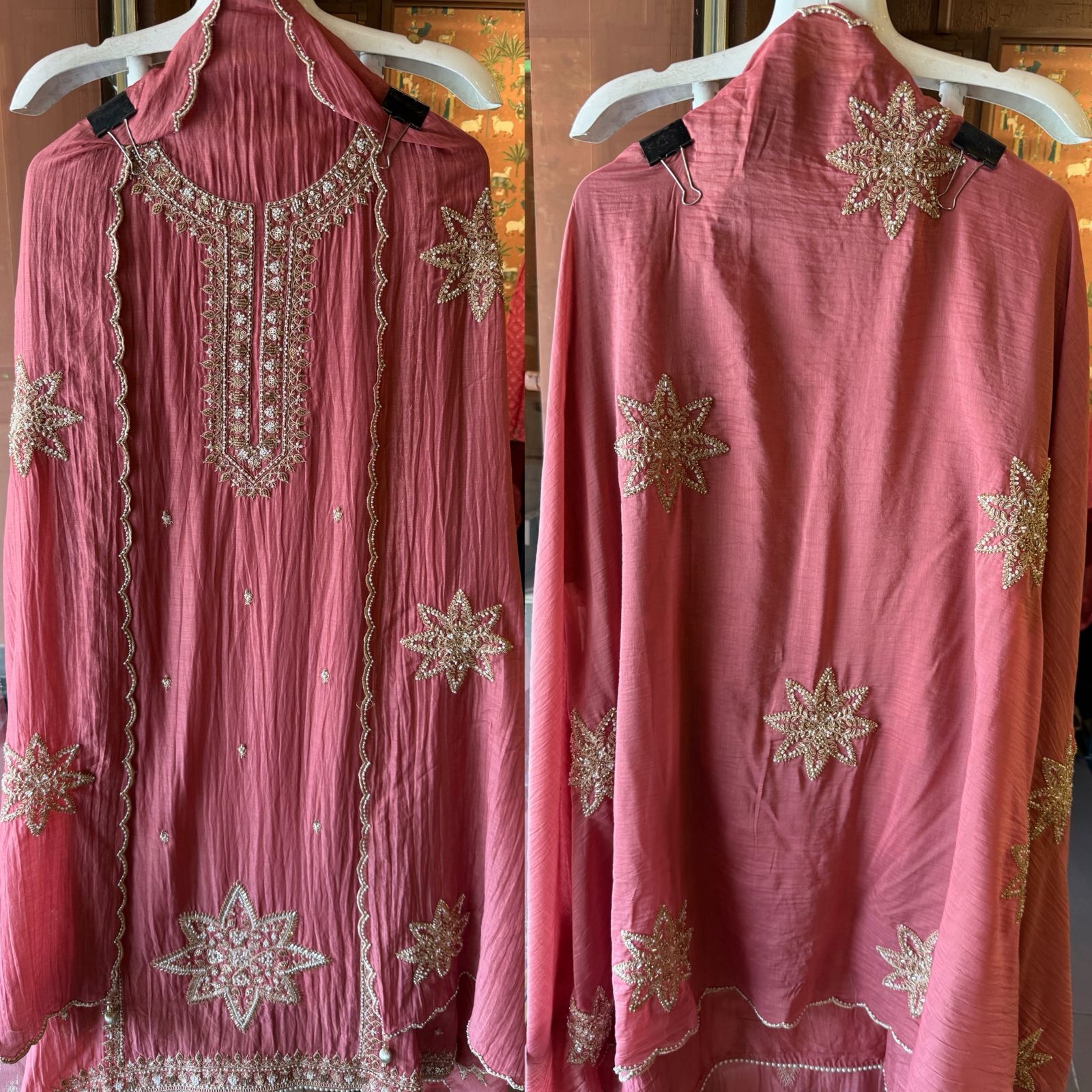 Lightweight crinkled Mul cotton Suit