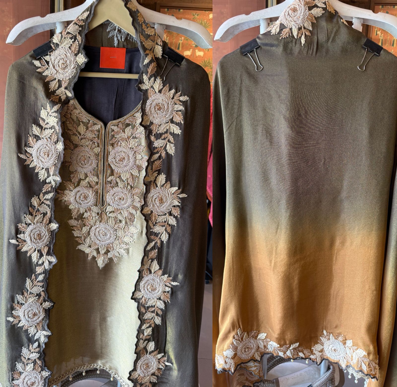 Lightweight crinkled Mul cotton Suit