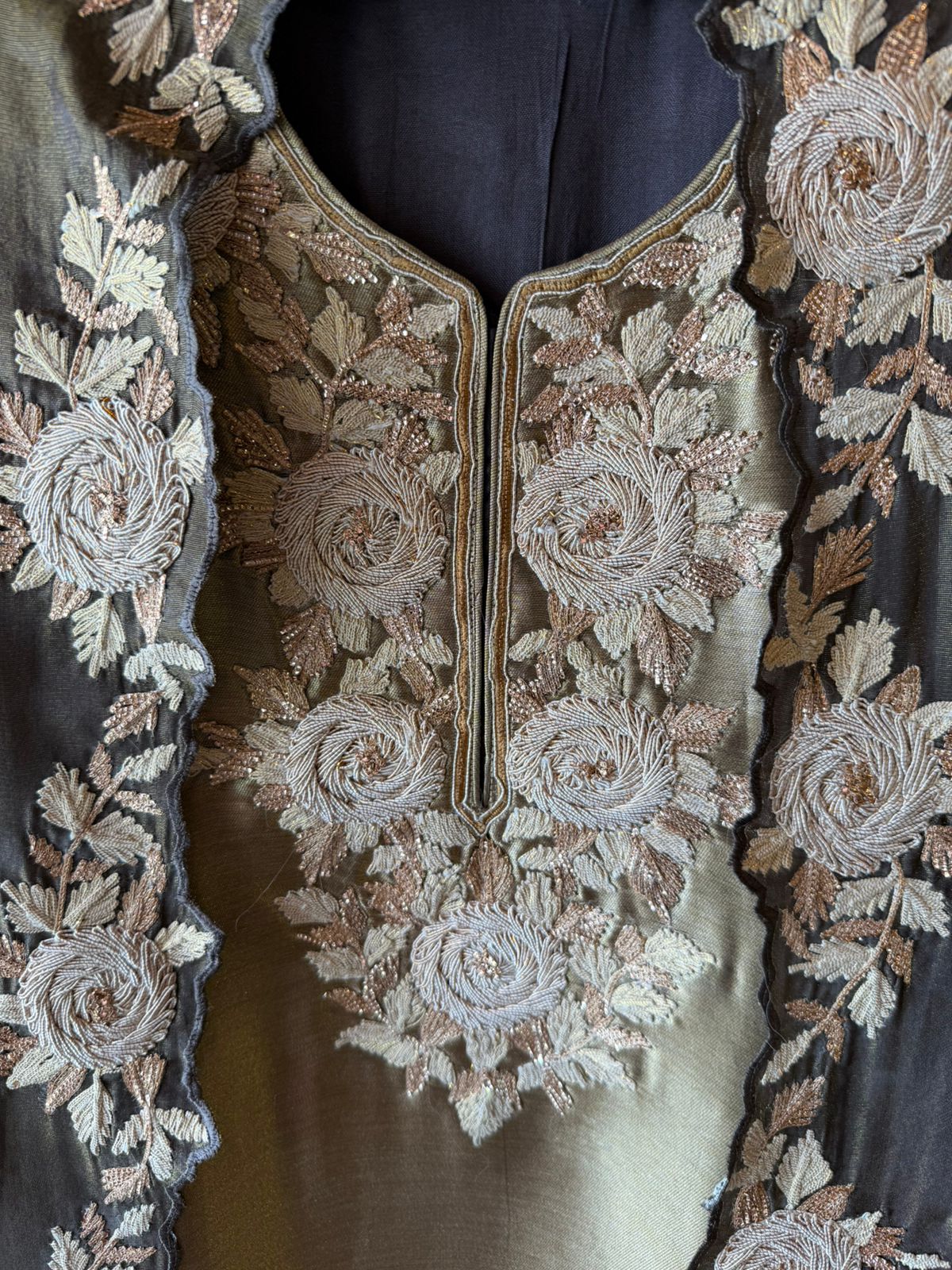 Lightweight crinkled Mul cotton Suit