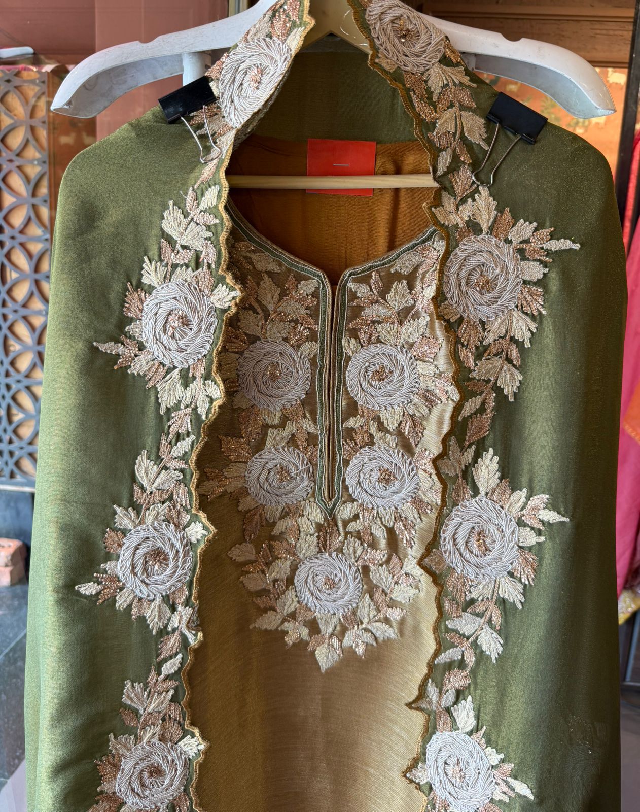 Lightweight crinkled Mul cotton Suit