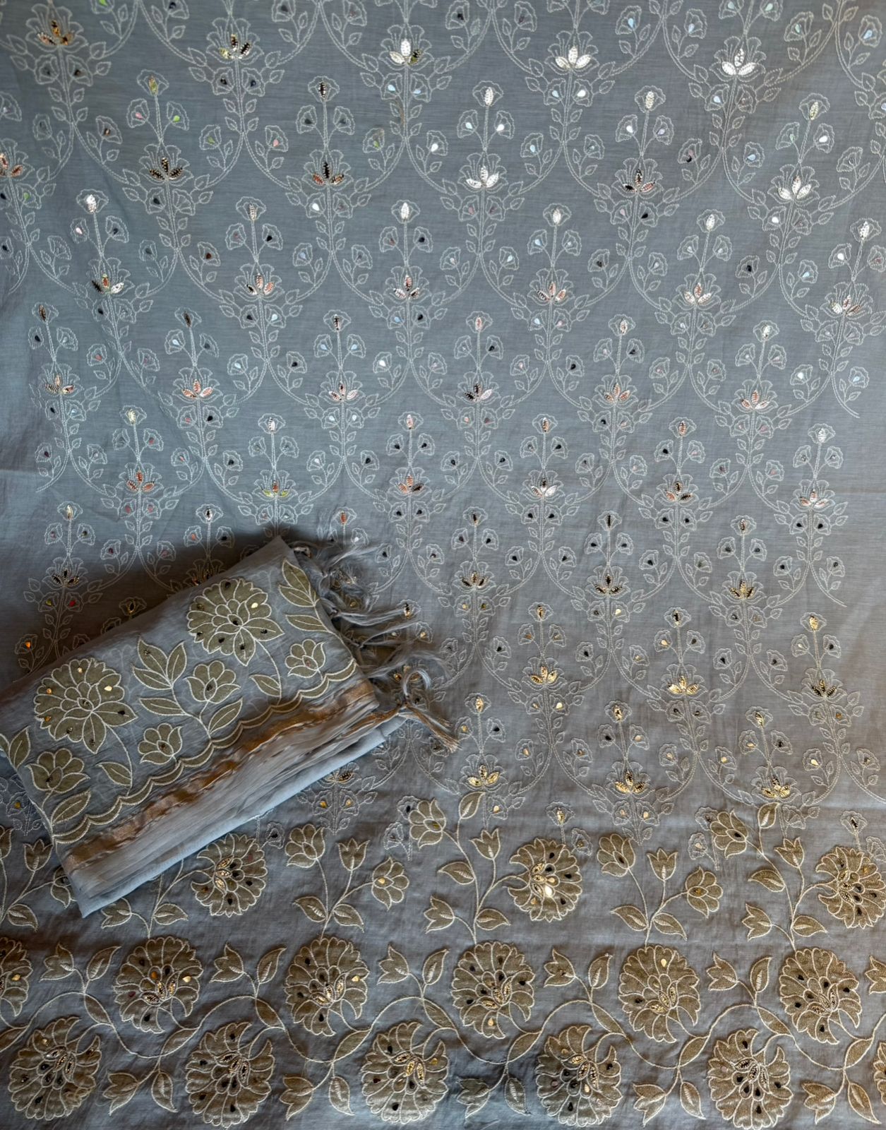 Elegant Mul Chanderi suit