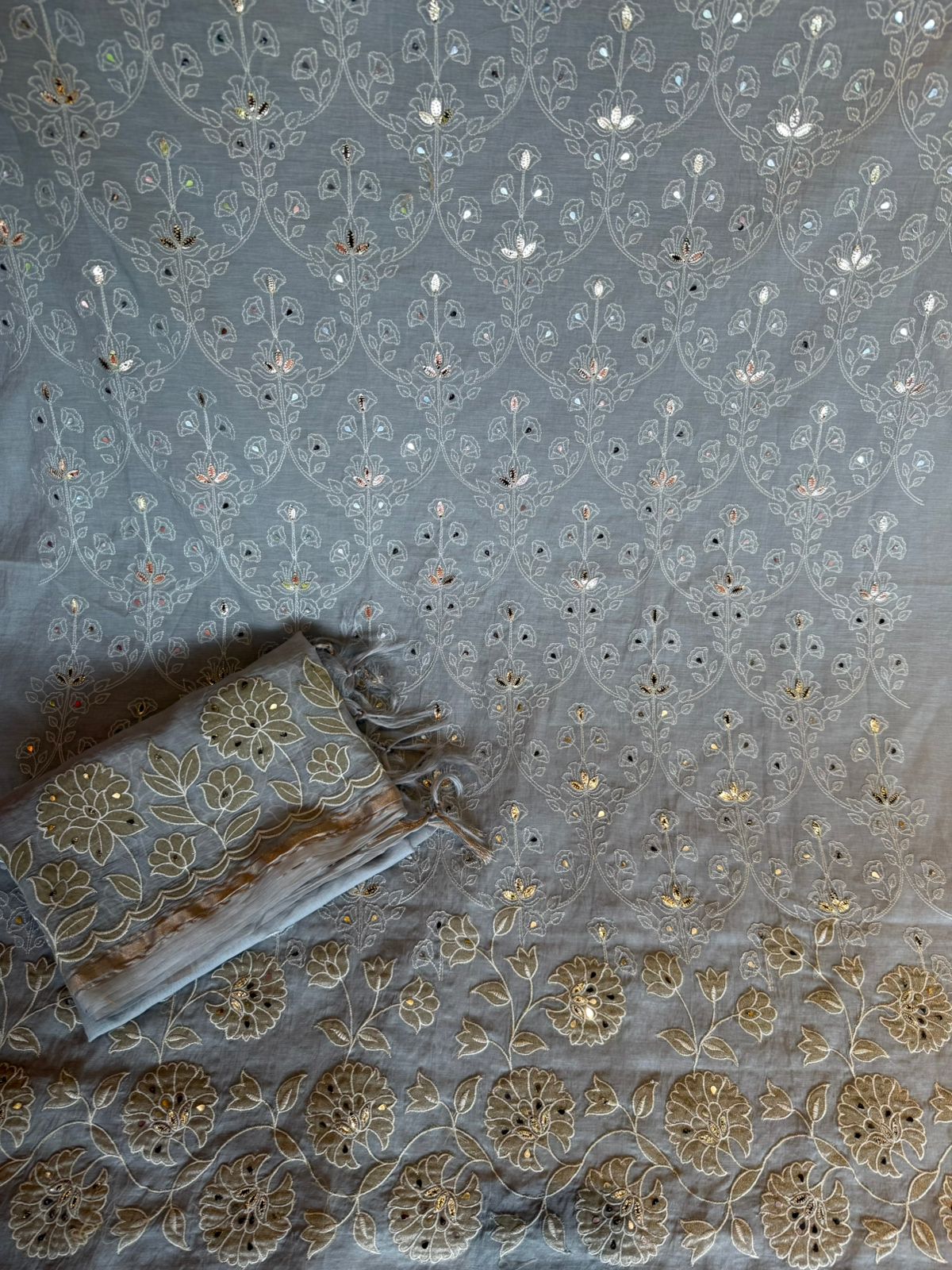 Elegant Mul Chanderi suit