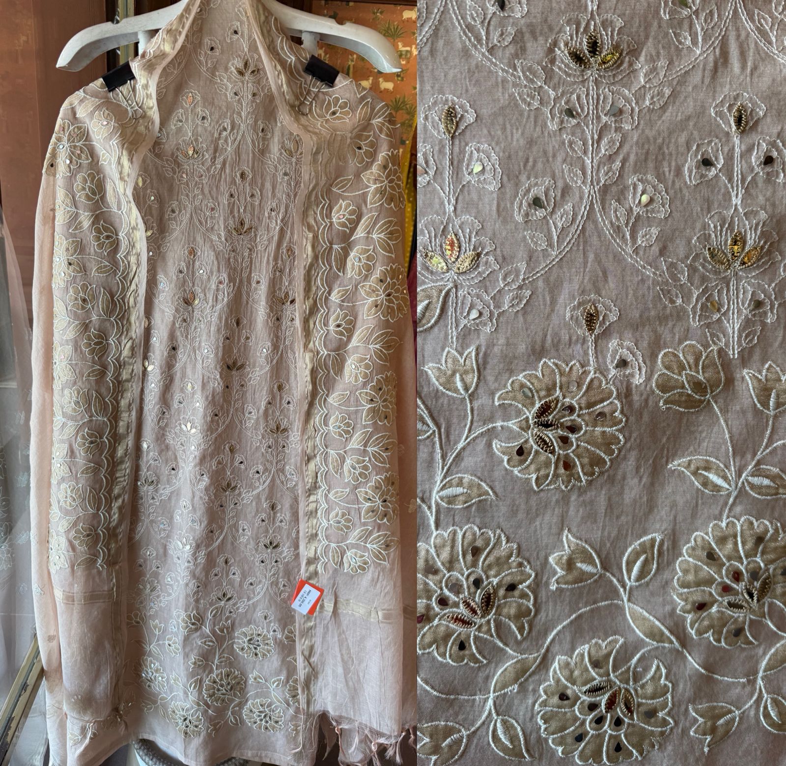 Elegant Mul Chanderi suit