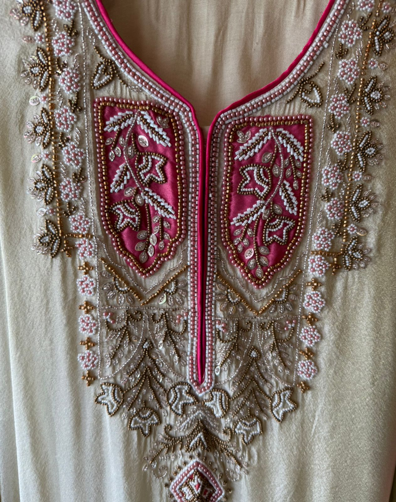 Ivory Hand-Embellished Long dress