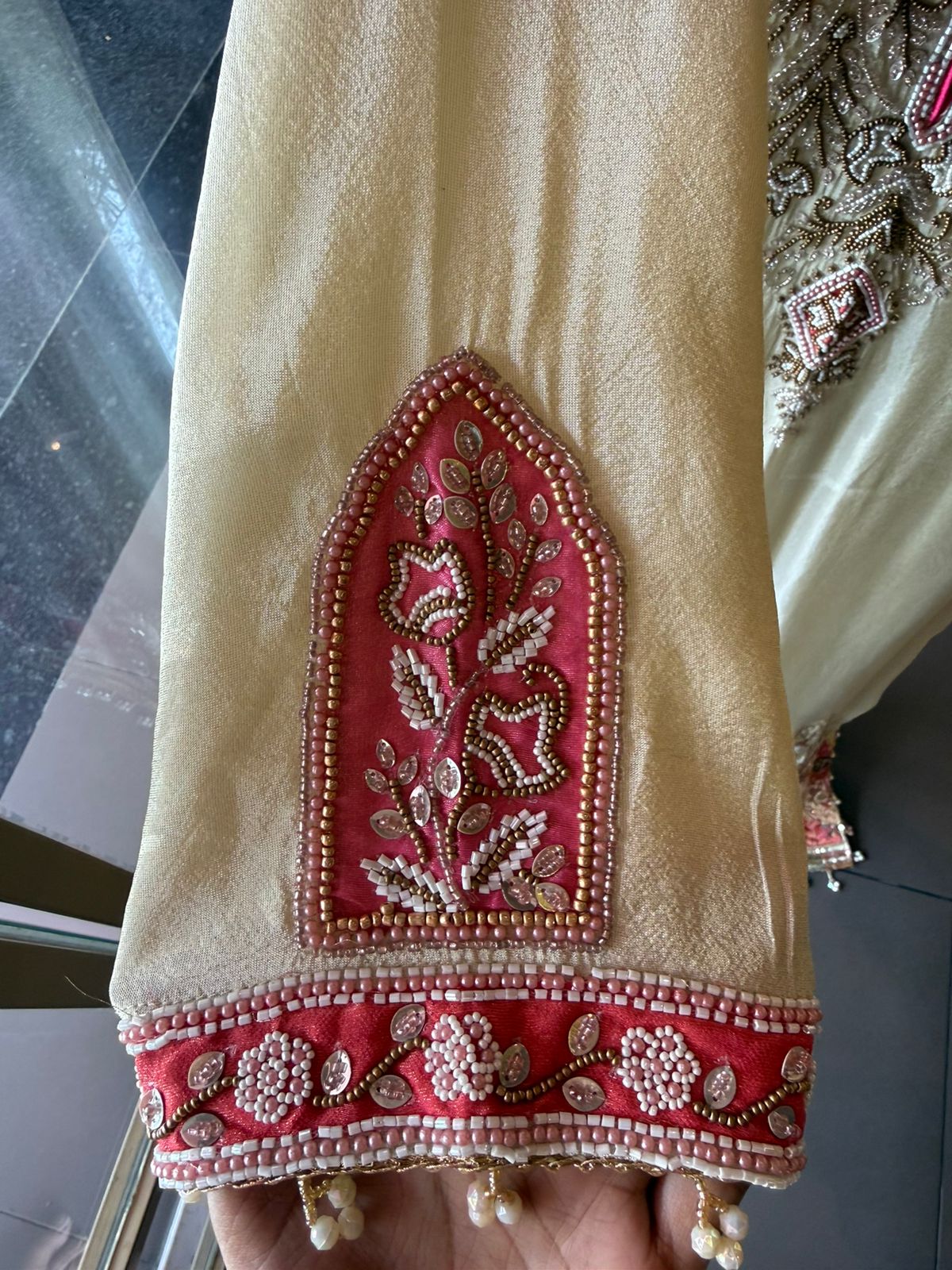 Ivory Hand-Embellished Long dress