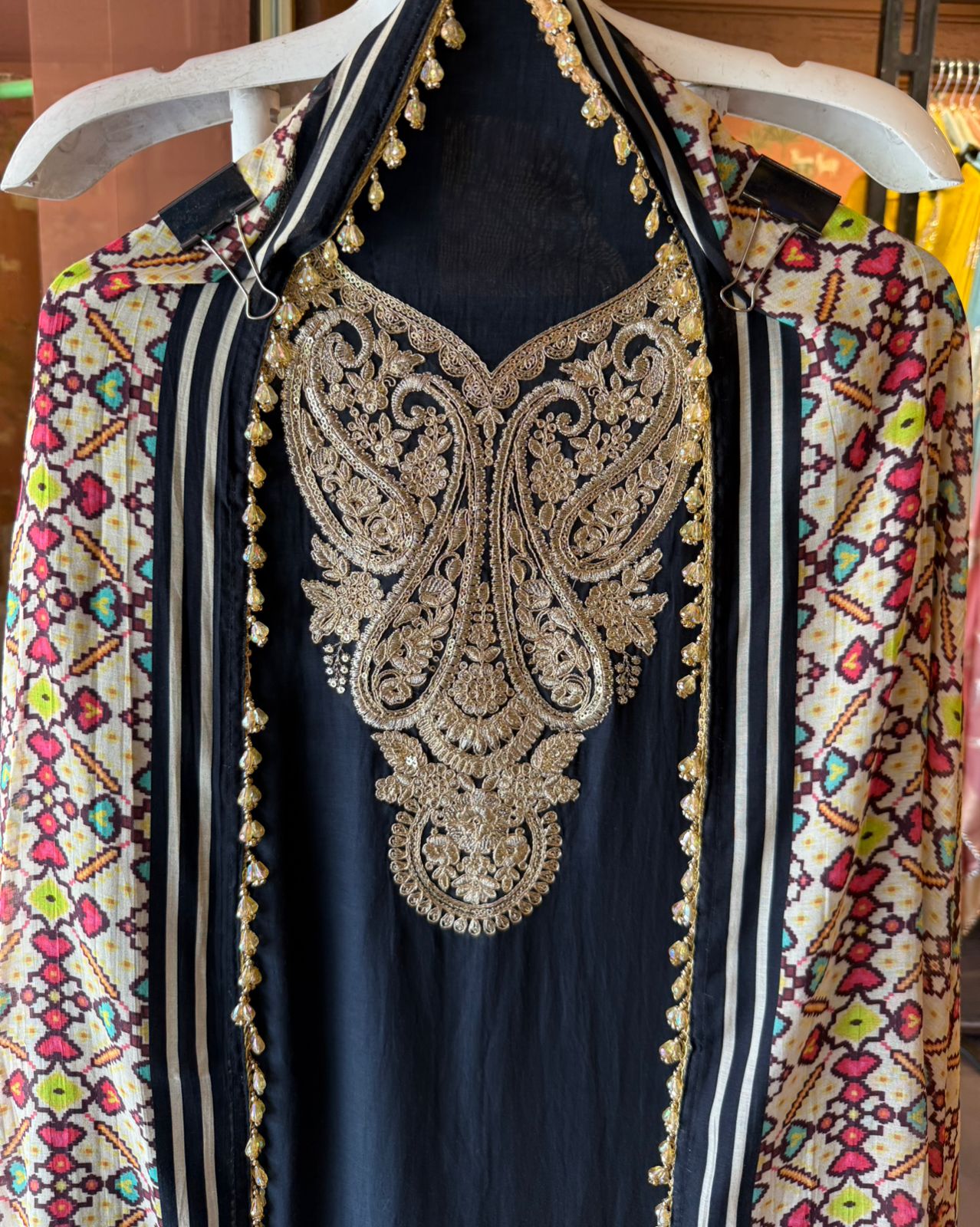 Mul cotton Embroidered Suit