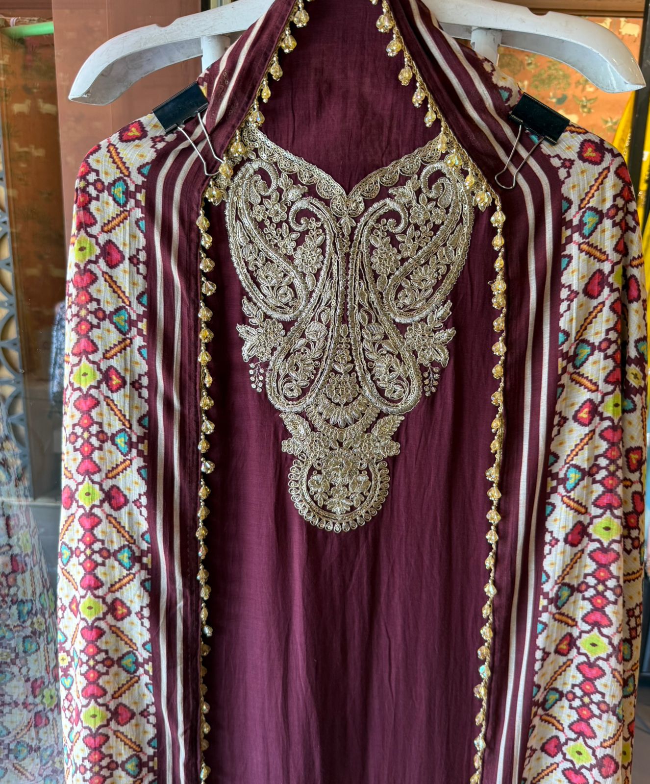 Mul cotton Embroidered Suit