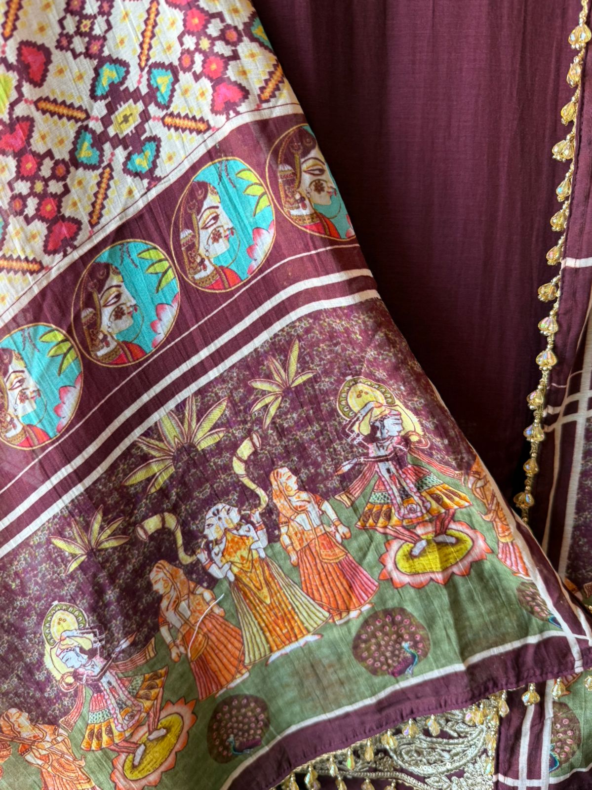 Mul cotton Embroidered Suit