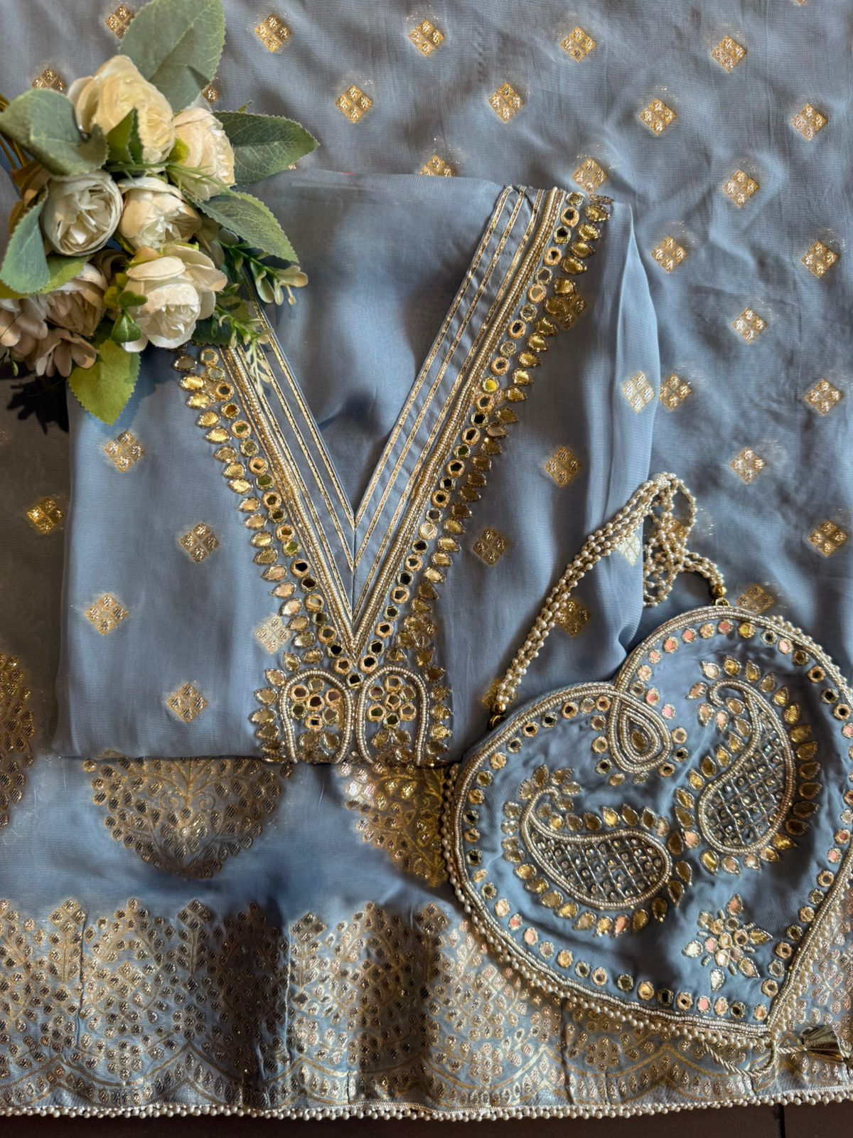 Banarsi Georgette Unstitched suit