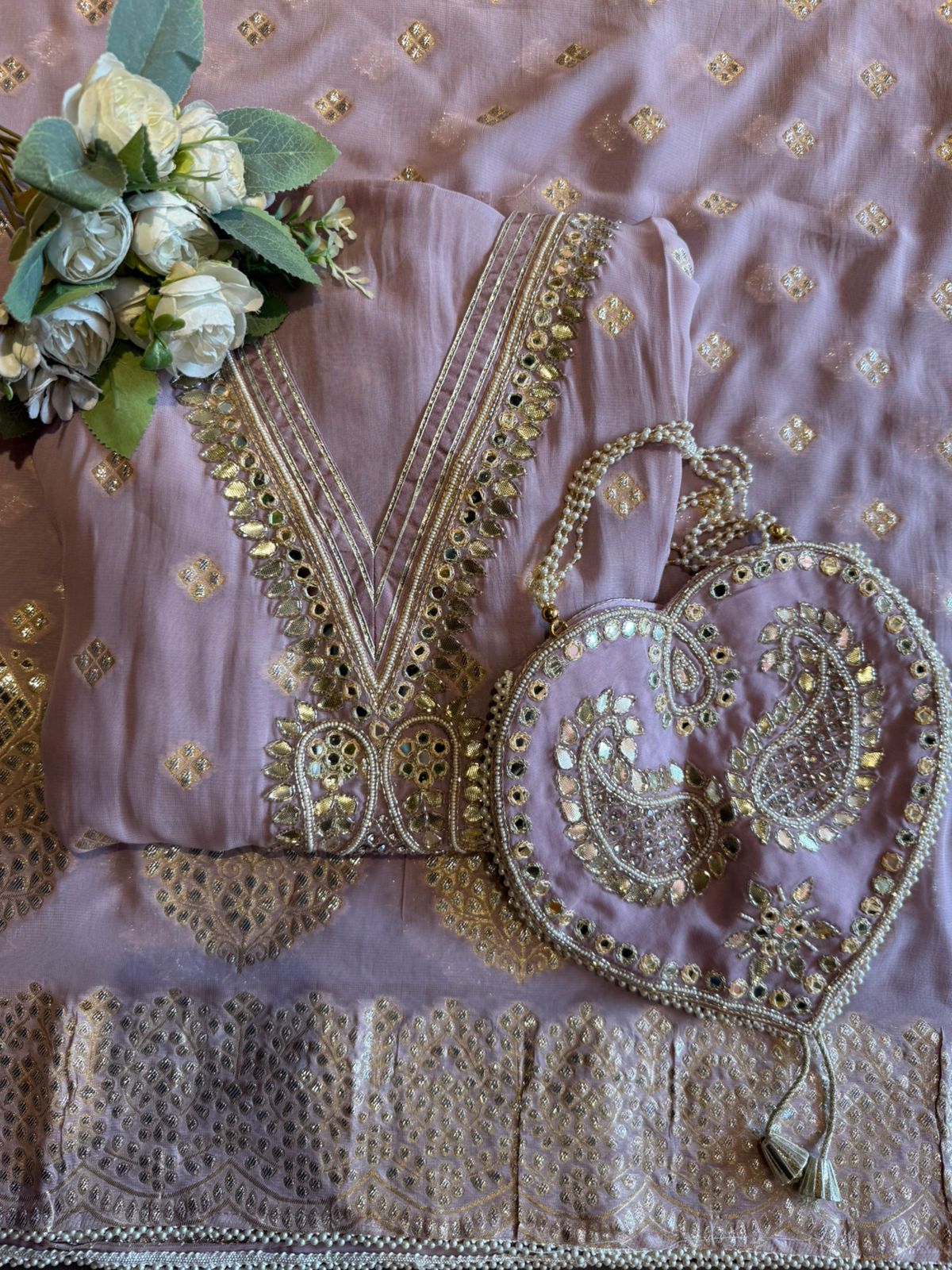 Banarsi Georgette Unstitched suit