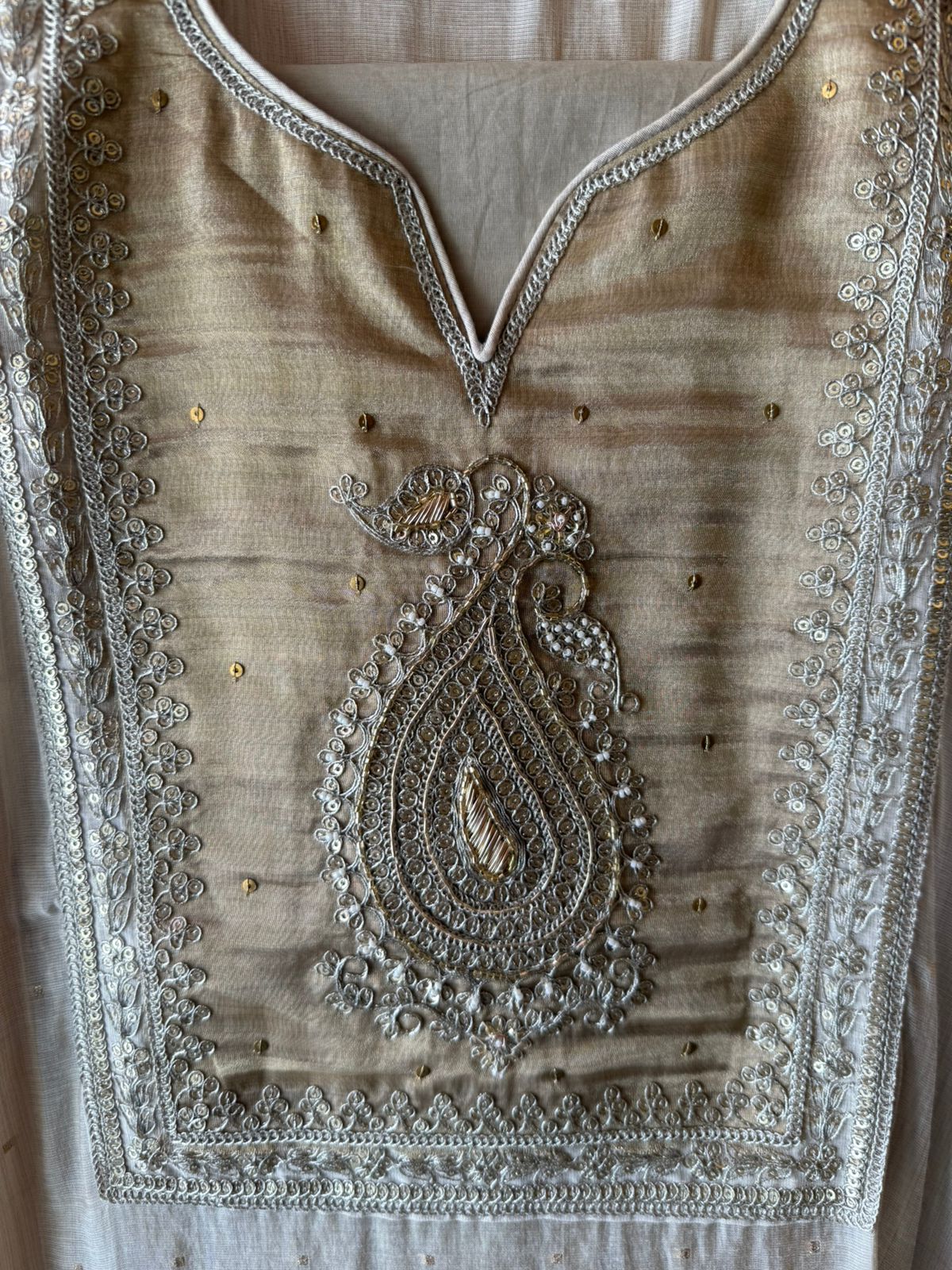 Ivory Mul cotton Kurta Set