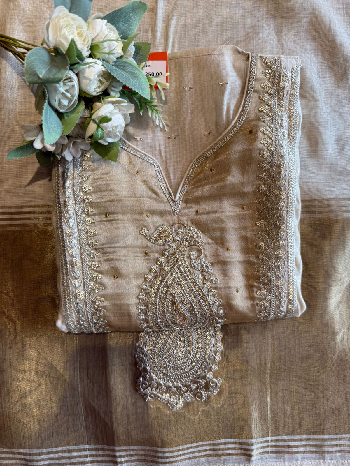 Ivory Mul cotton Kurta Set