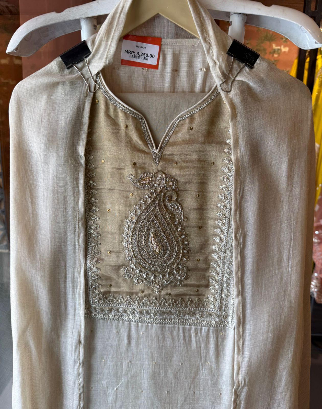 Ivory Mul cotton Kurta Set
